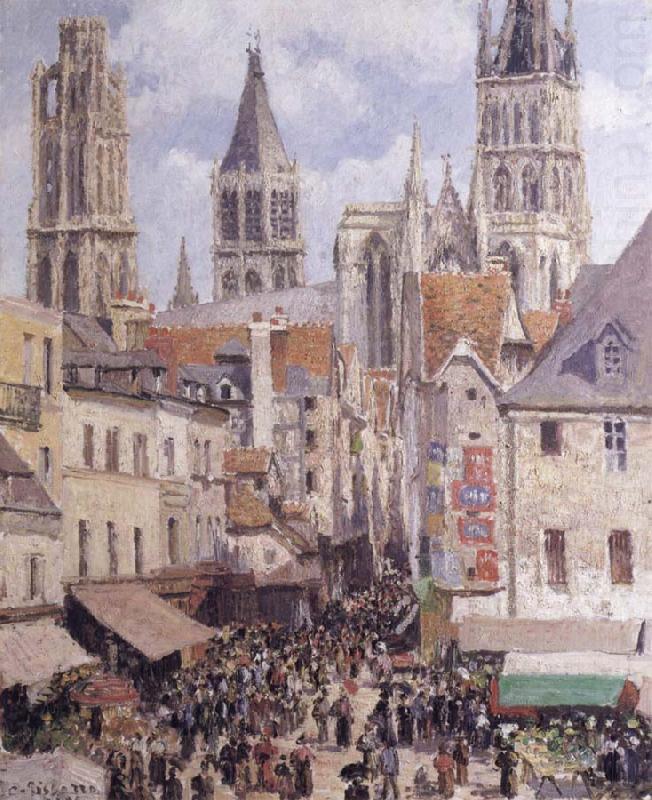 Camille Pissarro Rue de L-Epicerie,Rouen china oil painting image